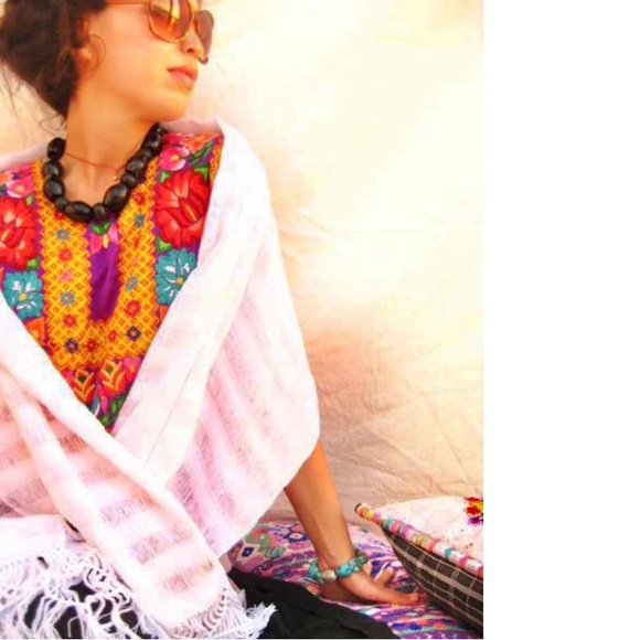 Aida Coronado Oaxaca Tops - Frida Kahlo Huipil Vintage Mexican Blouse